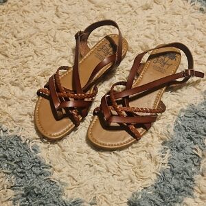 Blowfish Brown Sandals with Intricate Strap Design
